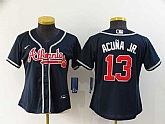 Women Braves 13 Ronald Acuna Jr. Nave 2020 Nike Cool Base Jersey,baseball caps,new era cap wholesale,wholesale hats